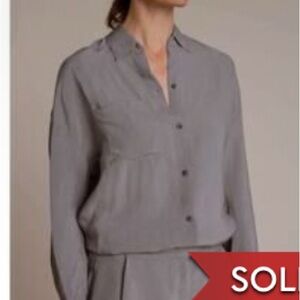 Humanoid Gabriel Gray Oversized Button Down Collared Shirt XS